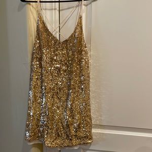 Free People Sequined Mini Dress